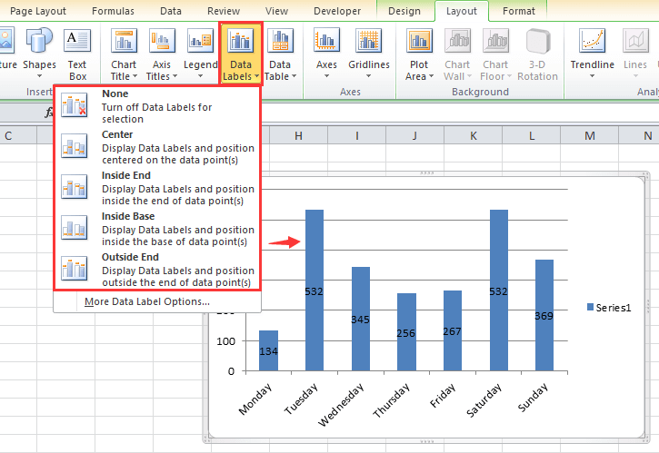 filter option to excel add how Excel chart? labels move or add data How to in