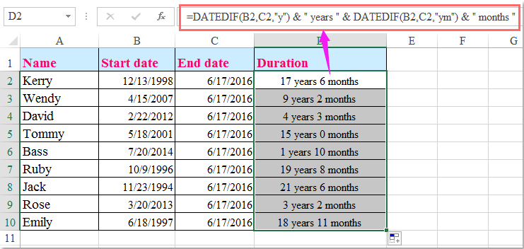 calculate dates