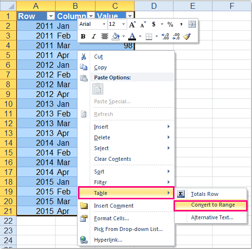 doc convert matrix to list 9