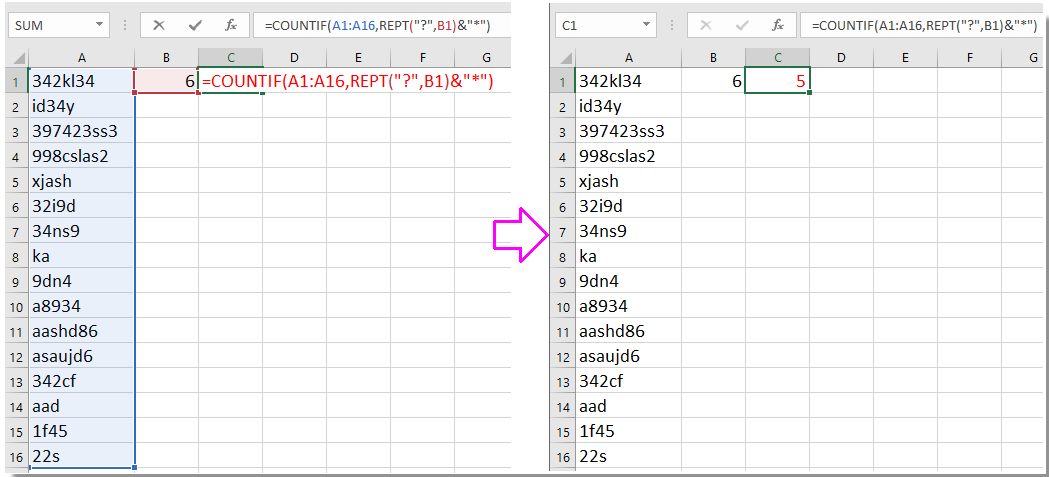 How to count number of instances if string length is greater than X in ...