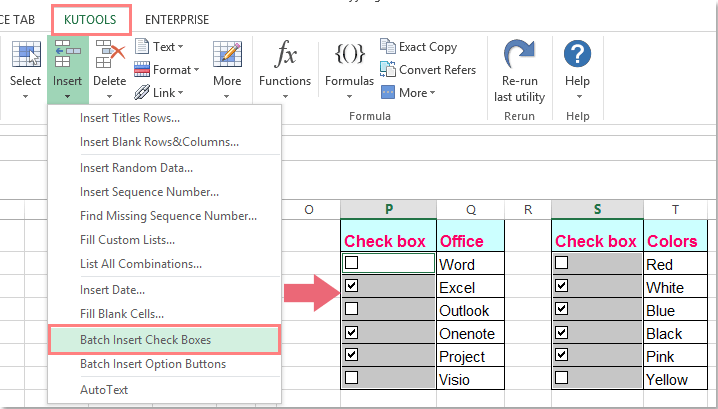 link apply online y delete checkboxes How multiple quickly in to Excel?