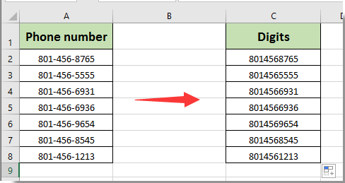 excel phone list