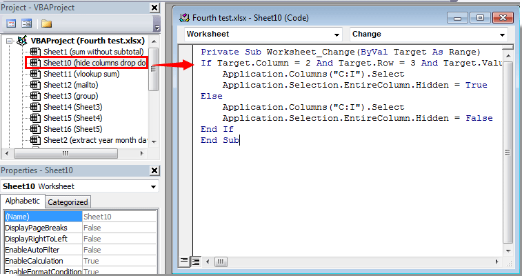 doc hide columns based on drop down list 2