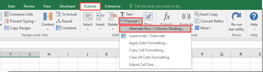 rows in shading excel to apply even rows shading odd How (alternative) to or