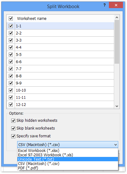 How to export/save each row as text file in Excel?