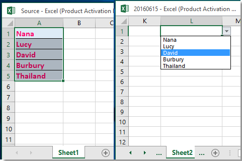 How to create external data validation in another sheet or workbook?