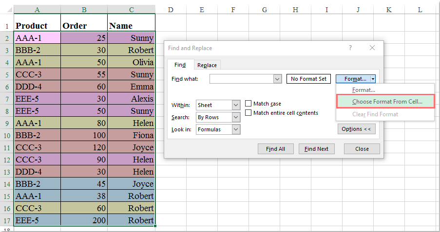 color option by filter excel no to to in select by or cells filter cell How color Excel?