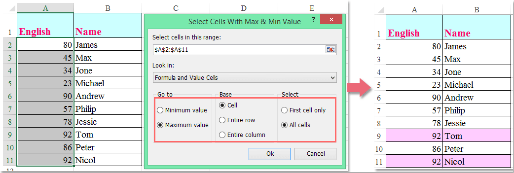 how-to-find-the-highest-value-and-return-adjacent-cell-value-in-excel