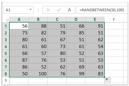 excel random number