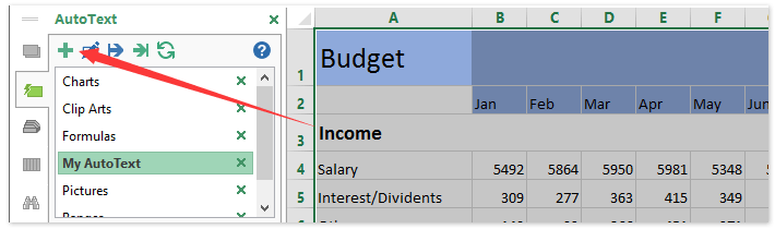 monthly budget chart