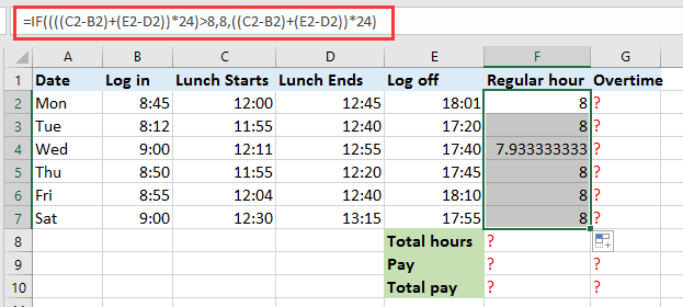 how to quickly calculate the overtime and payment in excel payroll calculator with overtime