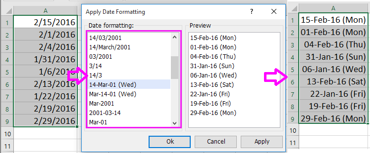 doc menerapkan format tanggal