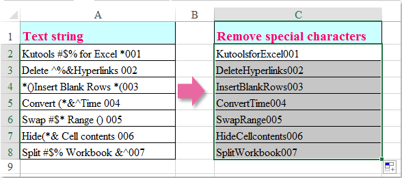 doc remove special characters 2