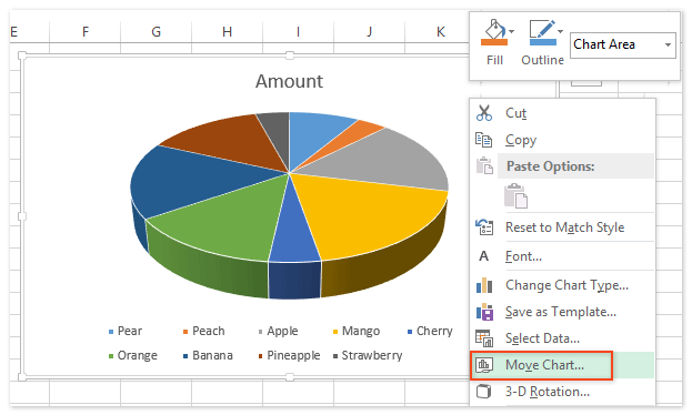 chart sheet excel