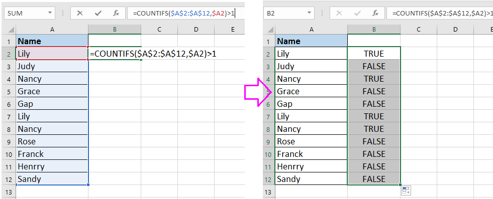 Ms Excel Show Only Duplicate Rows