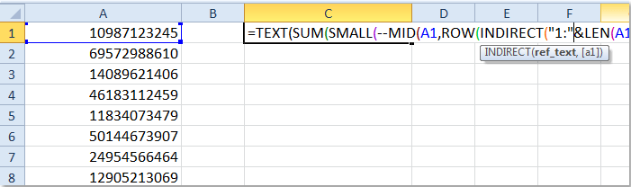 1 numbers 10 excel sort 2 numbers in within to Excel? cell sort a How