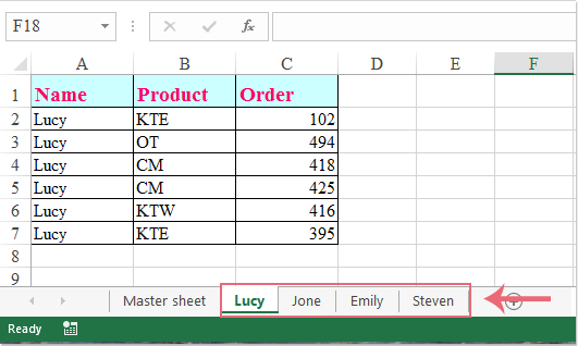 doc split data by columns 2