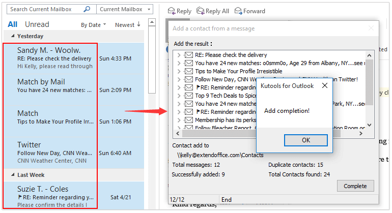 outlook from addresses email extract how to extract email mail in addresses How Outlook? from folders