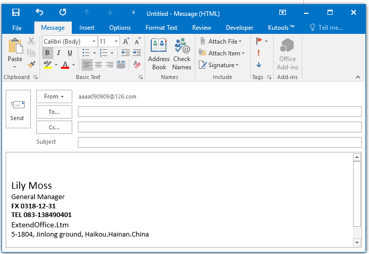how to add signature in outlook