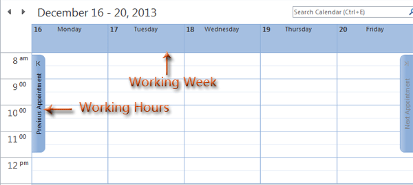 working schedule