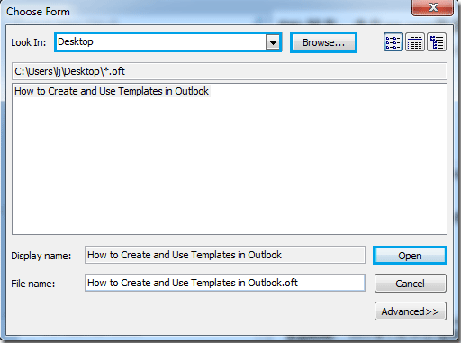 how to create template in outlook 2007