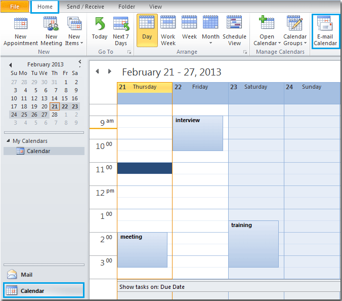 share calendar outlook