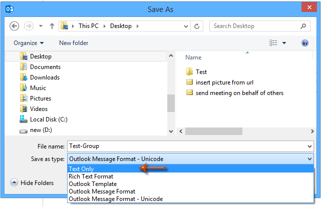 outlook contact template