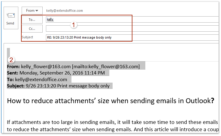 email header