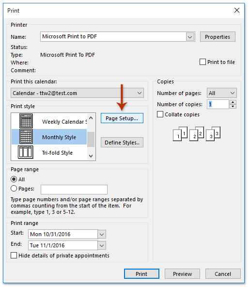 How To Print Calendar In Booklet Style In Outlook