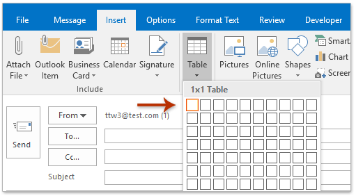 How To Insert Background Color Into An Outlook Signature Change The Selected Table To Table Classic 2 Style