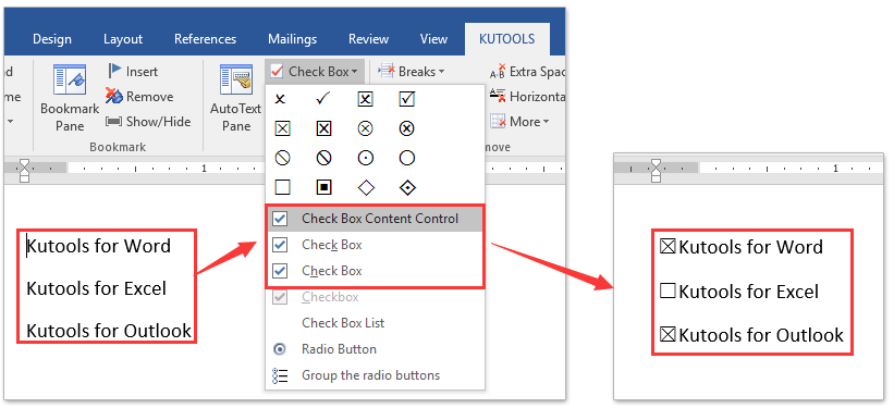 Activate Checkbox In Word