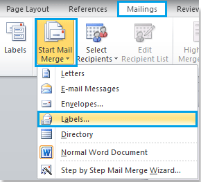 create labels