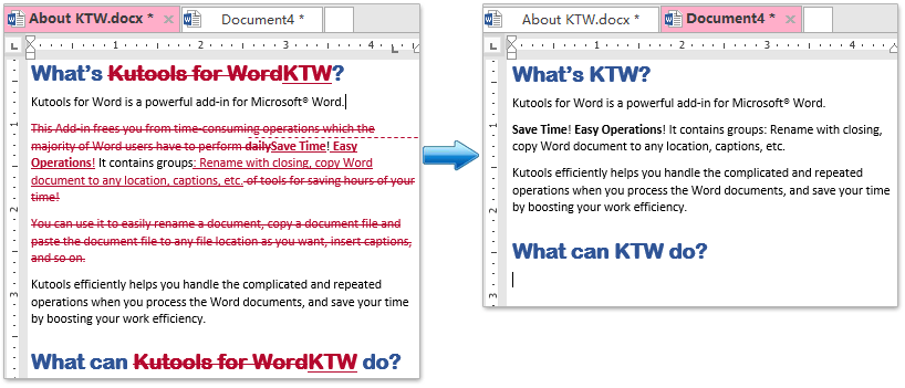ms word track changes