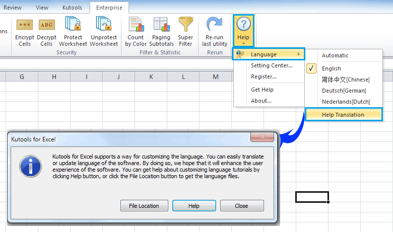 for kutools licence for aider à   Kutools languages Nous Excel traduire